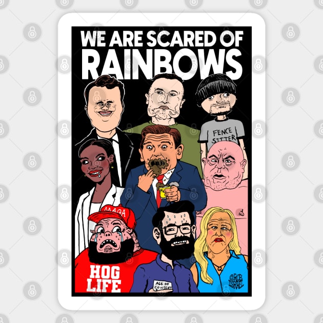 Scared Of Rainbows Sticker by Robisrael